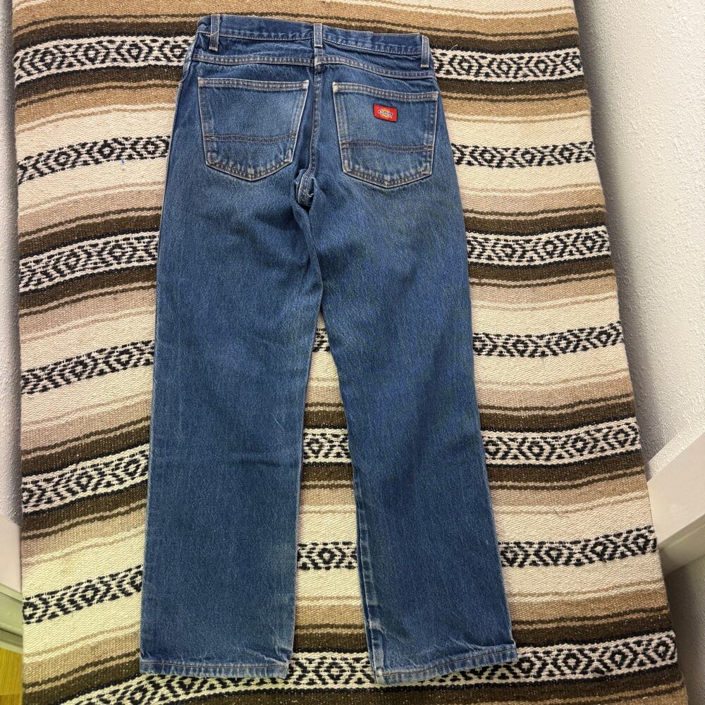 Men's Dickies Midwash Denim Straight Fit Skater Blue Work Wear Jeans Sz 30 x 30